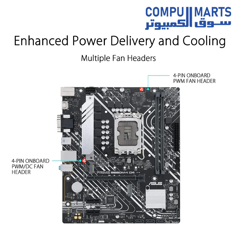 Motherboard Asus PRIME B660M-K D4 - Intel B660 (LGA 1700) mATX with PCIe 4.0, two M.2 slots, DDR4, HDMI - Image 3