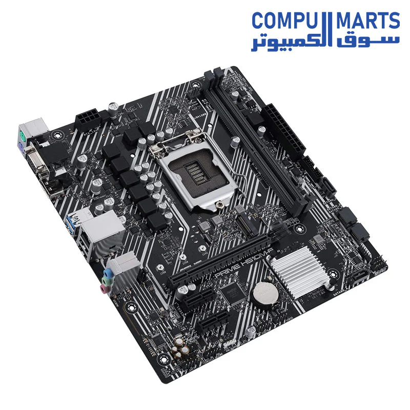 Motherboard ASUS PRIME H510M-E Intel H510 (LGA 1200) micro ATX with PCIe 4.0, 32Gbps M.2 slot, Intel 1 Gb Ethernet, DisplayPort, HDMI, D-Sub, USB 3.2 Gen 1 Type A, SATA 6Gbps, COM header, RGB header - Image 3