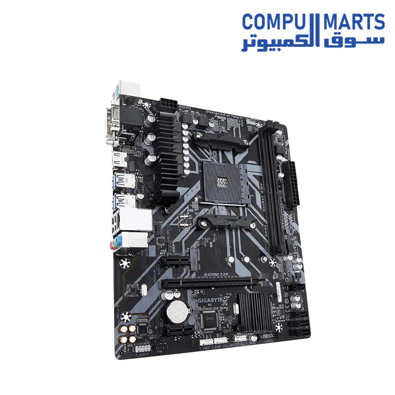 Motherboard Gigabyte B450M S2H AMD B450 Ultra Ryzen - Image 2