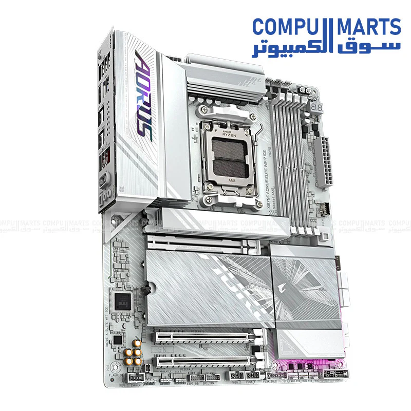 Gigabyte X870E AORUS ELITE WiFi7 ICE Motherboard – AMD AM5, DDR5, PCIe 5.0, 2.5GbE LAN - Image 3