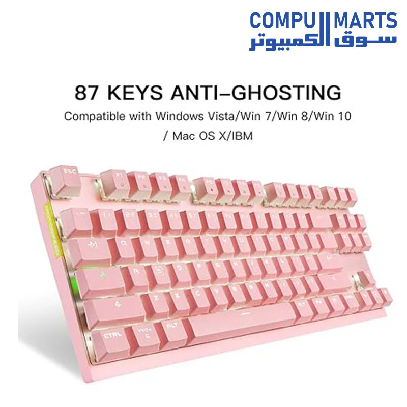 MOTOSPEED CK700 MECHANICAL KEYBOARD AND MOUSE COMBO PINK - Image 4