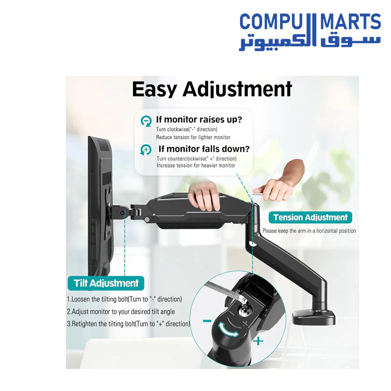MOUNT PRO Single Monitor Desk Mount - Image 2