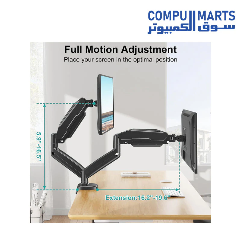 MOUNT PRO Single Monitor Desk Mount - Image 3