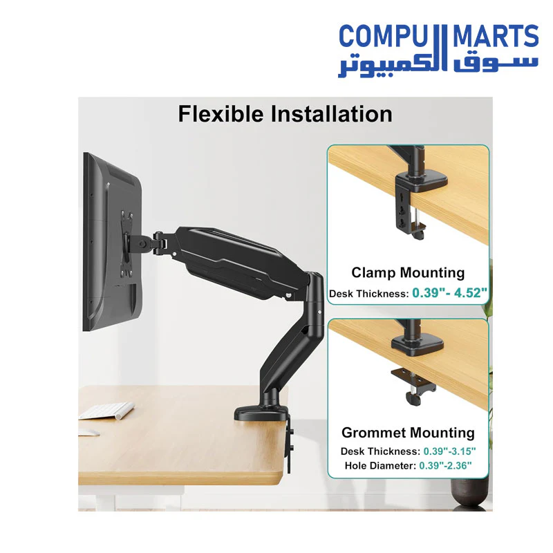 MOUNT PRO Single Monitor Desk Mount - Image 4