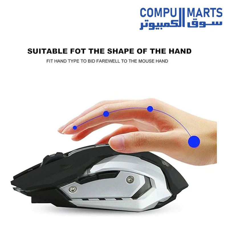 Mouse LED Laser USB Wireless Optical Game Gaming  Rechargeable X7 - Image 3