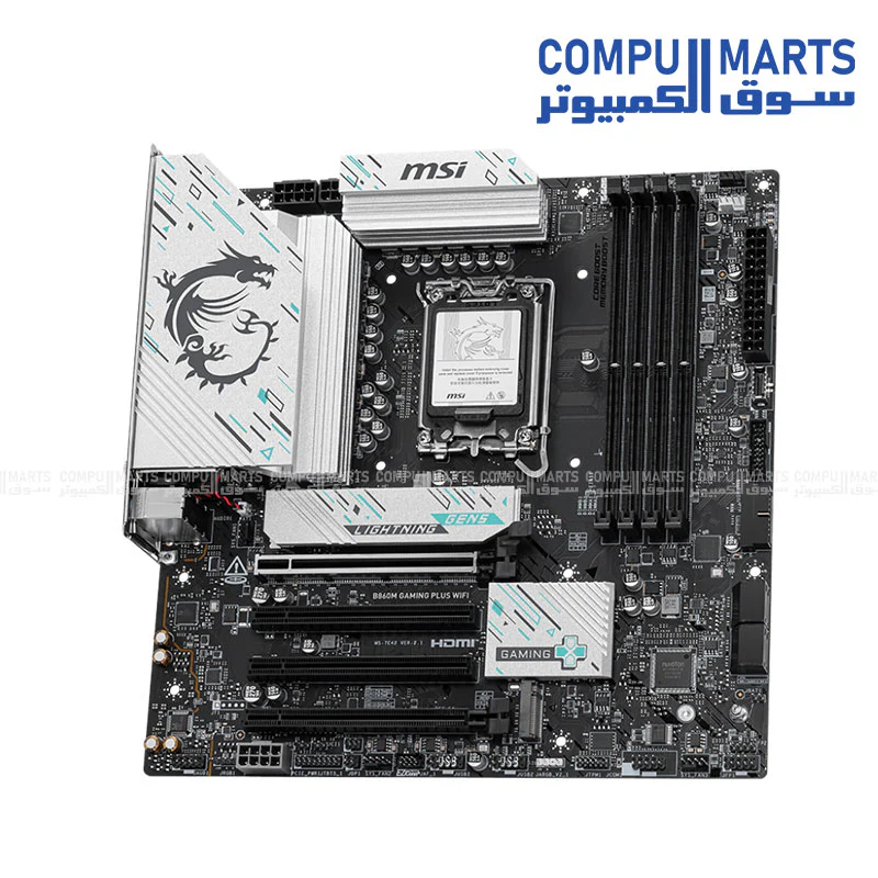 MSI B860M GAMING PLUS WIFI – LGA1851 Micro-ATX DDR5, PCIe 5.0 x16, M.2 Gen5 + Gen4, Wi-Fi 7, 5G LAN, Thunderbolt 4 - Image 2