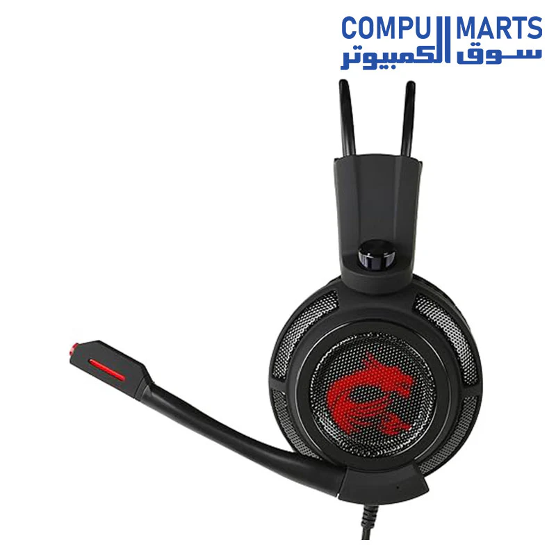 MSI DS502 Gaming Headset, Enhanced Virtual 7.1 Surround Sound, Ergonimic Design, Omnidirectional Microphone - Image 3