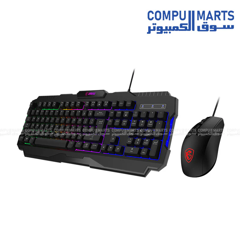 MSI Forge GK100 Combo – Gaming RGB Keyboard & 6400 DPI Optical Mouse Set - Image 4