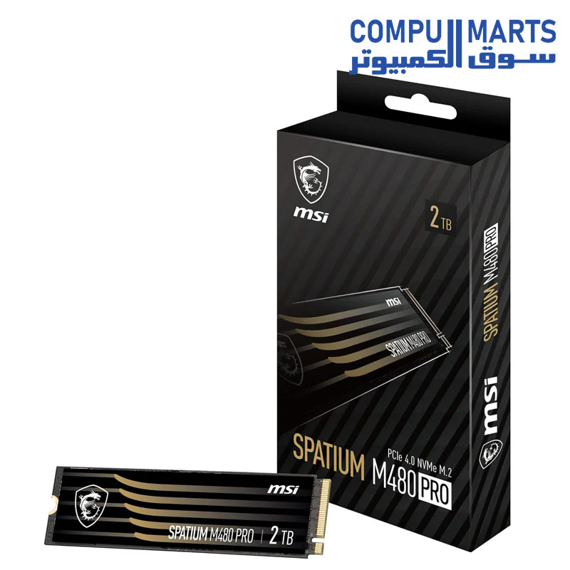 MSI Gaming SPATIUM M480 PRO PCIe 4.0 NVMe M.2 Internal SSD - Image 3