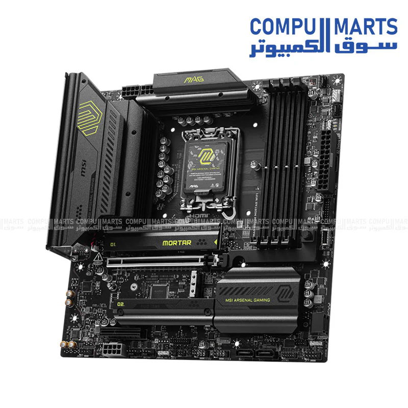 MSI MAG B860M MORTAR WIFI – LGA1851 Micro-ATX DDR5 Motherboard, PCIe 5.0 x16, 1× M.2 Gen5 + 2× Gen4, Wi-Fi 7, 5G LAN, Thunderbolt 4 - Image 2
