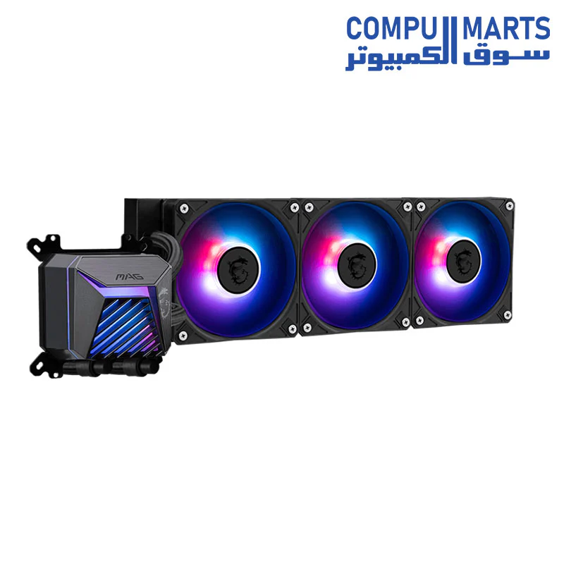 MSI MAG CORELIQUID A15 360 - AIO ARGB CPU Liquid Cooler - 360mm Radiator - LGA 1851-Black - Image 3