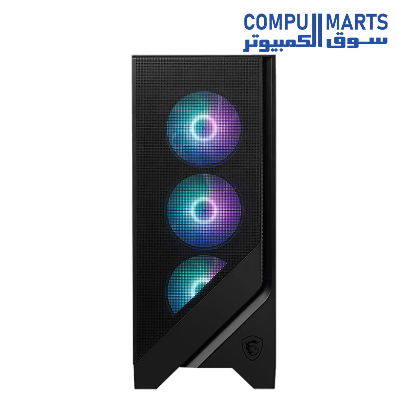 MSI MAG Forge 321R Airflow - Premium Mid-Tower Gaming PC Case - Tempered Glass Side Panel - ARGB 120mm Fans - Liquid Cooling Support up to 360mm Radiator - Vented Front Panel - Image 2
