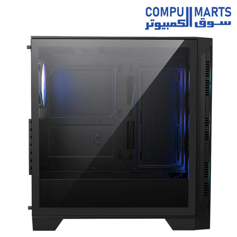 MSI MAG Forge 321R Airflow - Premium Mid-Tower Gaming PC Case - Tempered Glass Side Panel - ARGB 120mm Fans - Liquid Cooling Support up to 360mm Radiator - Vented Front Panel - Image 3
