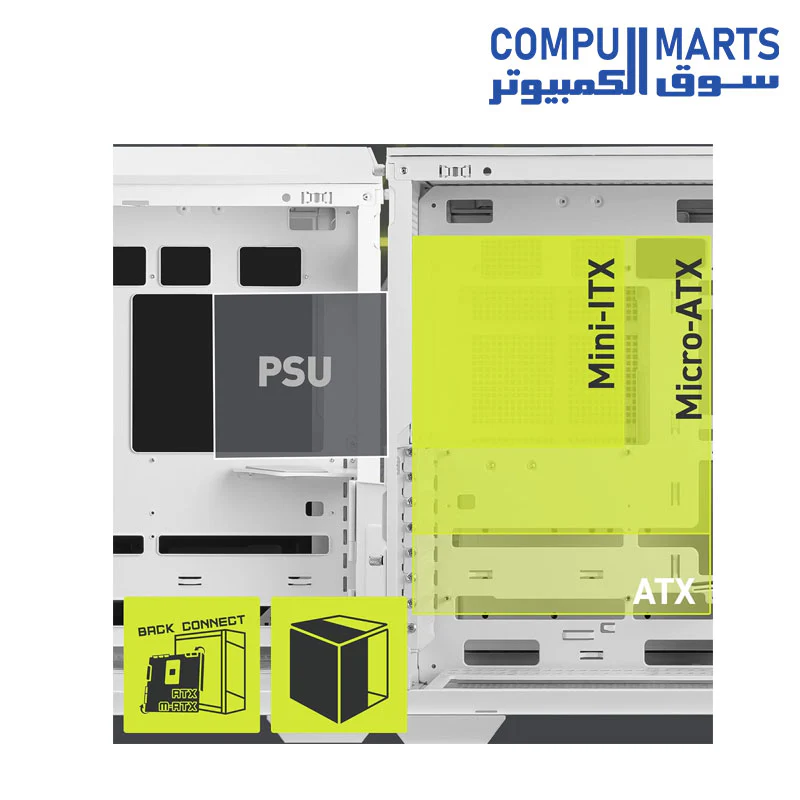 MSI MAG PANO 100L PZ White - Premium Mid-Tower Gaming PC Case - Image 2