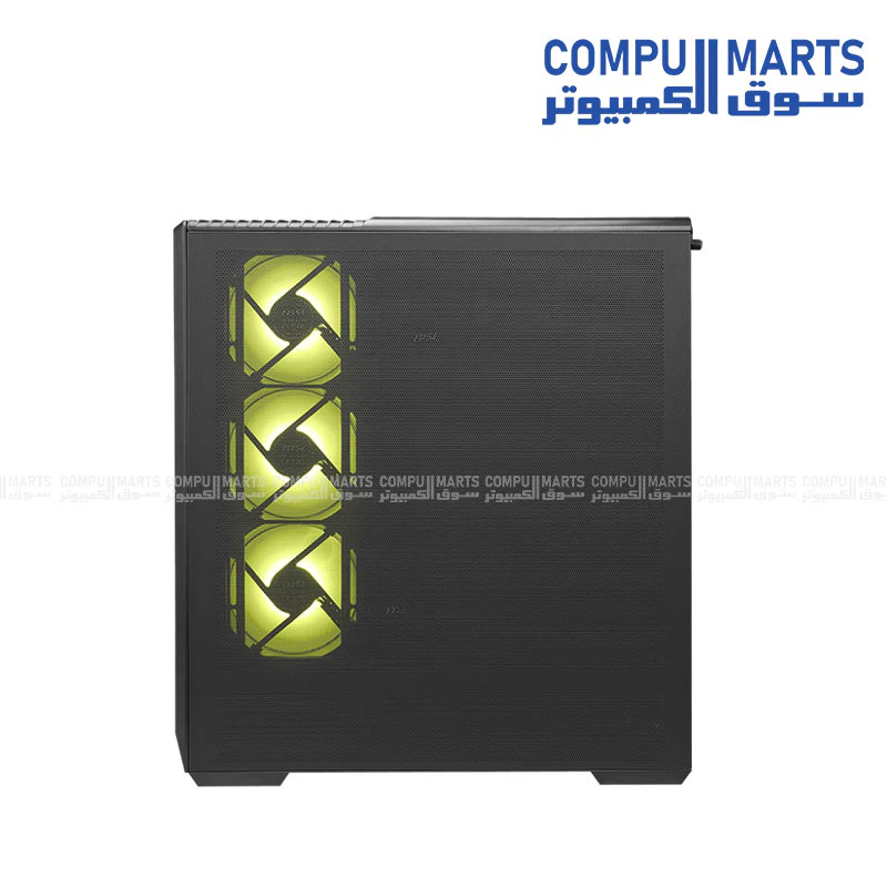 MSI MAG PANO 130R PZ Mid-Tower Gaming Case – Black / White – Panoramic Design, ARGB Fans, Back-Connect Support - Image 5