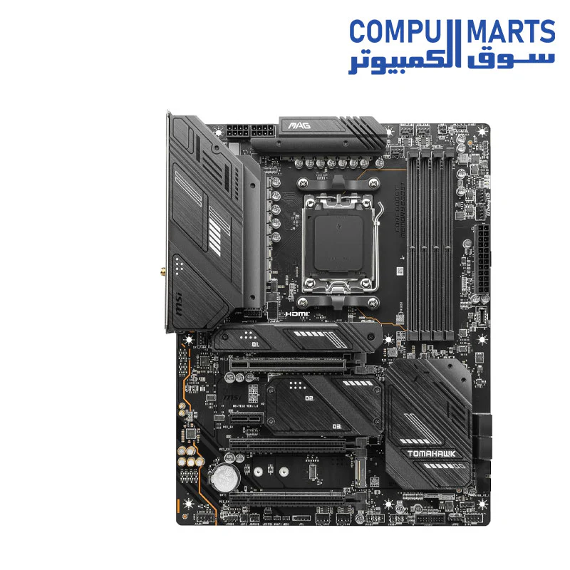 MSI MAG X670E Tomahawk WiFi Gaming Motherboard (AMD AM5, DDR5, PCIe 5.0, SATA 6Gb/s, M.2, USB 3.2 Gen 2, Wi-Fi 6E, 2.5Gbps LAN, HDMI/DP, ATX) - Image 2