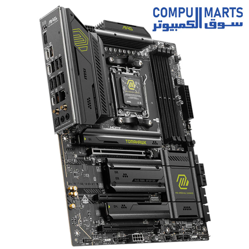 MSI MAG X870E Tomahawk WiFi Motherboard, ATX - Supports AMD Ryzen 9000/8000 / 7000 Processors, AM5-80A SPS VRM, DDR5 Memory Boost 8400+ MT/s (OC), PCIe 5.0 x16, M.2 Gen5, Wi-Fi 7, 5G LAN - Image 3