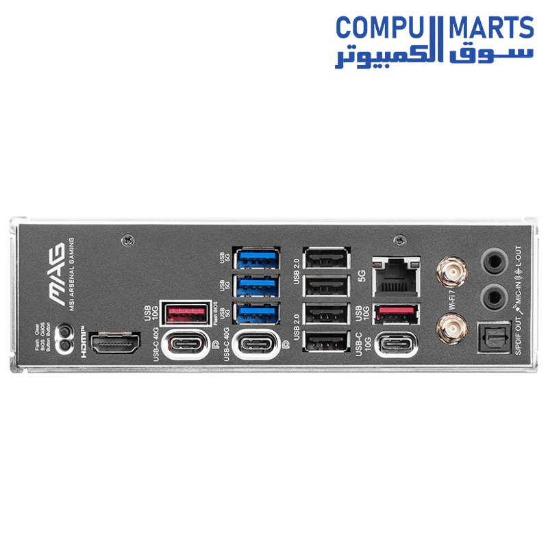 MSI MAG X870E Tomahawk WiFi Motherboard, ATX - Supports AMD Ryzen 9000/8000 / 7000 Processors, AM5-80A SPS VRM, DDR5 Memory Boost 8400+ MT/s (OC), PCIe 5.0 x16, M.2 Gen5, Wi-Fi 7, 5G LAN - Image 4