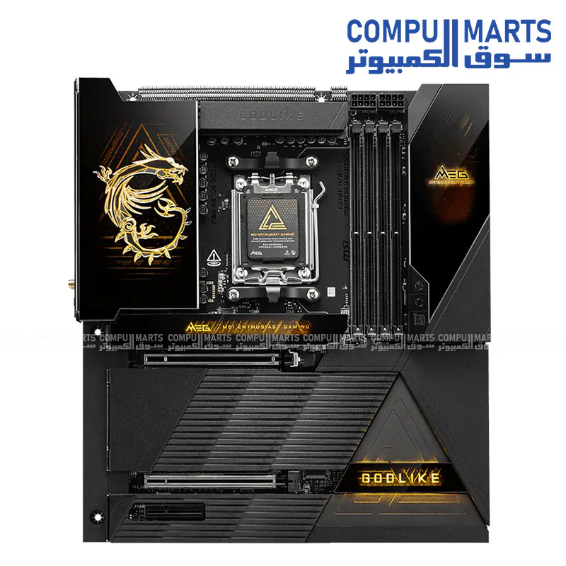 MSI MEG X870E GODLIKE AM5 Motherboard – DDR5 up to 9200 MT/s, PCIe 5.0, 7× M.2 (Gen5/Gen4), Wi-Fi 7, 10G LAN, USB40, E-ATX - Image 2