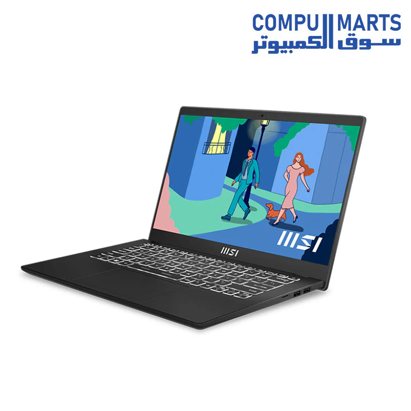 MSI Modern 14 C12MO Core i7-1255U - 8GB DDR4 3200MHz - 512GB NVMe PCIe Gen3x4 SSD - Iris Xe Graphics 14" FHD (1920*1080), 60Hz 45%NTSC IPS-Level - Image 2