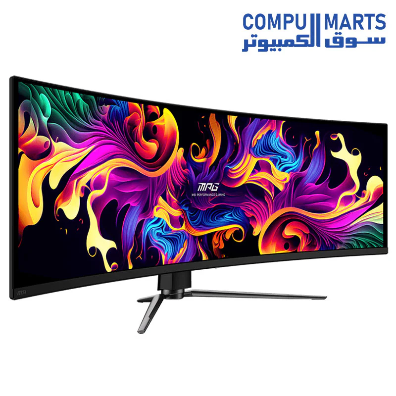 MSI MPG 491CQPX QD-OLED 49-inch QD-OLED 5120 x 1440 (DQHD) Computer Monitor, 240Hz, Adaptive-Synch, HDMI, Display Port, VGA Port, VESA Mountable, Tilt, Height Adjustable, Speaker, 0.03ms - Image 2