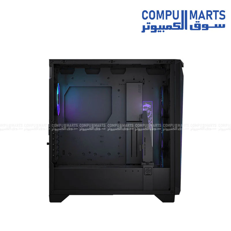 MSI MPG GUNGNIR 300R AIRFLOW Mid-Tower Gaming Case – Black & White – E-ATX Support, ARGB PWM Fans, Panoramic Airflow Design - Image 3