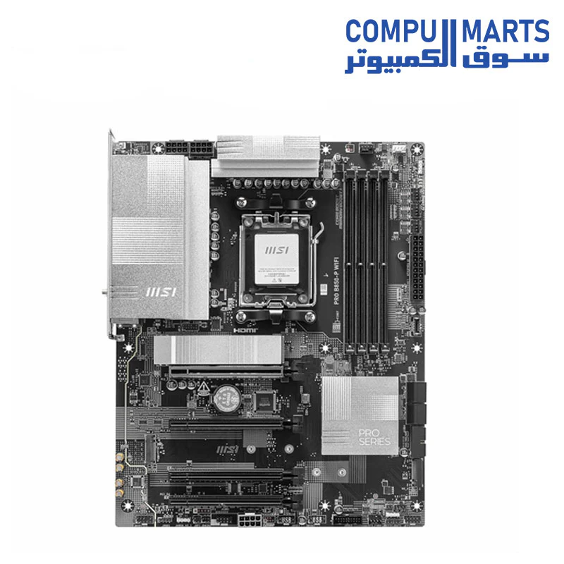 MSI PRO B850-P WiFi Motherboard, ATX - Supports AMD Ryzen 9000/8000 / 7000 Processors, AM5 - DDR5 - Image 2