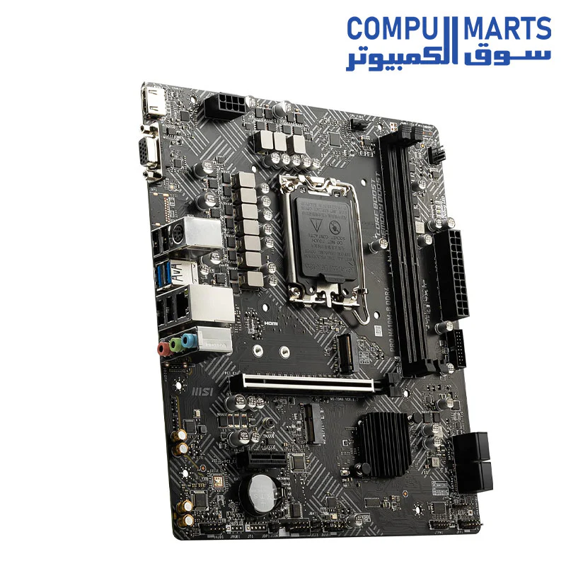 MSI PRO H610M-B DDR4 DDR4 Motherboard (mATX, 12th Gen Intel Core, LGA 1700 Socket, DDR4, PCIe 4, 2.5G LAN, M.2 Slots, USB 3.2) - Image 4