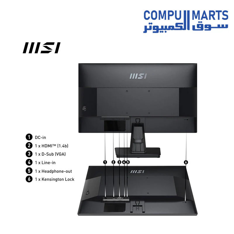 MSI PRO MP251 24.5-inch IPS 1920 x 1080 (FHD) Computer Monitor - Image 3