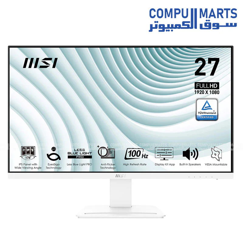 MSI Pro MP273A 27 Inch FHD 100Hz 1Ms IPS Monitor - Image 5