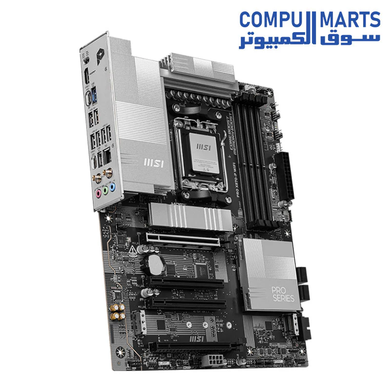 MSI PRO X870-P WiFi ProSeries Motherboard (AMD Ryzen 9000/8000/7000 Series Processors, AM5, DDR5, PCIe 5.0, M.2 Gen5, SATA 6Gb/s, USB 40Gbps, HDMI/DP, Wi-Fi 7, Bluetooth 5.4, 5Gbps LAN, ATX) - Image 3