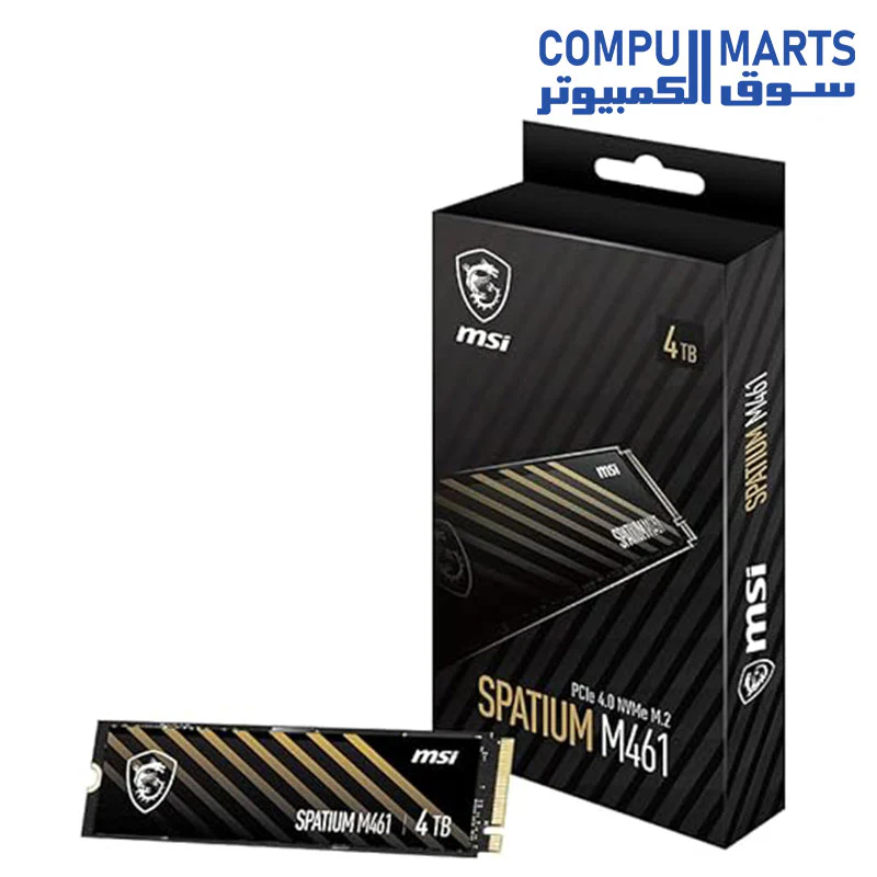 MSI SPATIUM M461 PCIe 4.0 NVMe M.2 Internal SSD - Image 3
