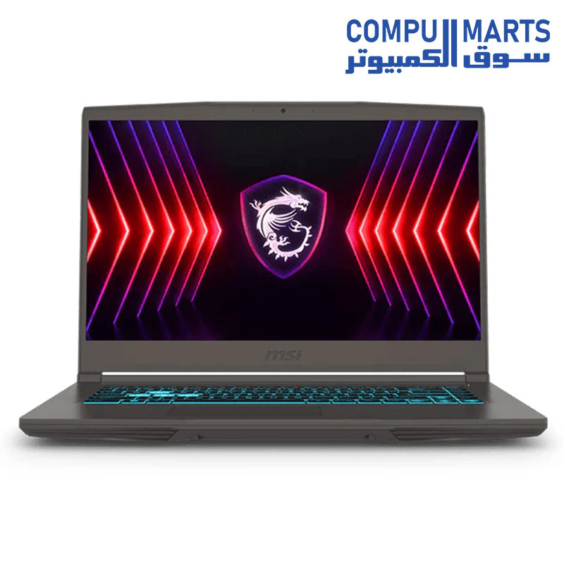 MSI Thin 15 B12UCX i5 12450H Laptop  RAM 8G DDR4 3200Hz SSD 512G RTX 2050 15.6-FHD-IPS-144Hz Blue Backlit-Arabic 1.86 kg-2 Year warranty - Image 2