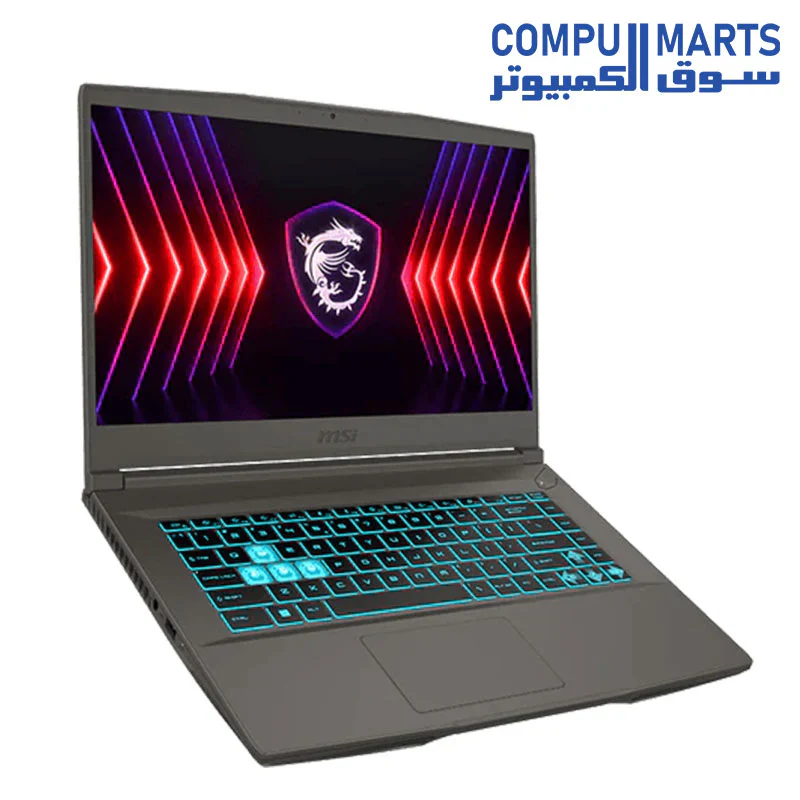 MSI Thin 15 B13UC i7 13620H 10C 16T Laptop RAM 16G DDR4 3200Hz SSD 512G Gen4 RTX3050 4G 15.6-FHD-IPS-144Hz-Blue Backlit-Arabic-1.86 kg-2 Year Warranty - Image 2
