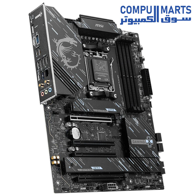 MSI X870 Gaming Plus WiFi Motherboard, ATX - Supports AMD Ryzen 9000/8000 / 7000 Processors, AM5-60A SPS VRM, DDR5 Memory Boost 8200+ MT/s (OC), PCIe 5.0 x16 & 4.0 x16, M.2 Gen5, Wi-Fi 7, 5G LAN - Image 3