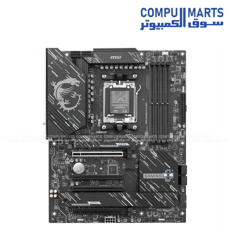 MSI X870E Gaming Plus WiFi – AMD AM5 ATX DDR5 Motherboard with PCIe 5.0 & Wi-Fi 6E - Image 2