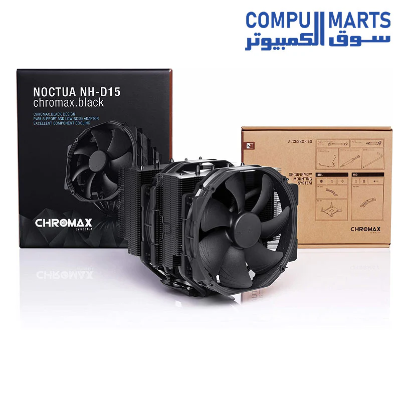 Noctua NH-D15, Premium CPU Cooler with 2X NF-A15 PWM 140mm Fans chromax - Image 4