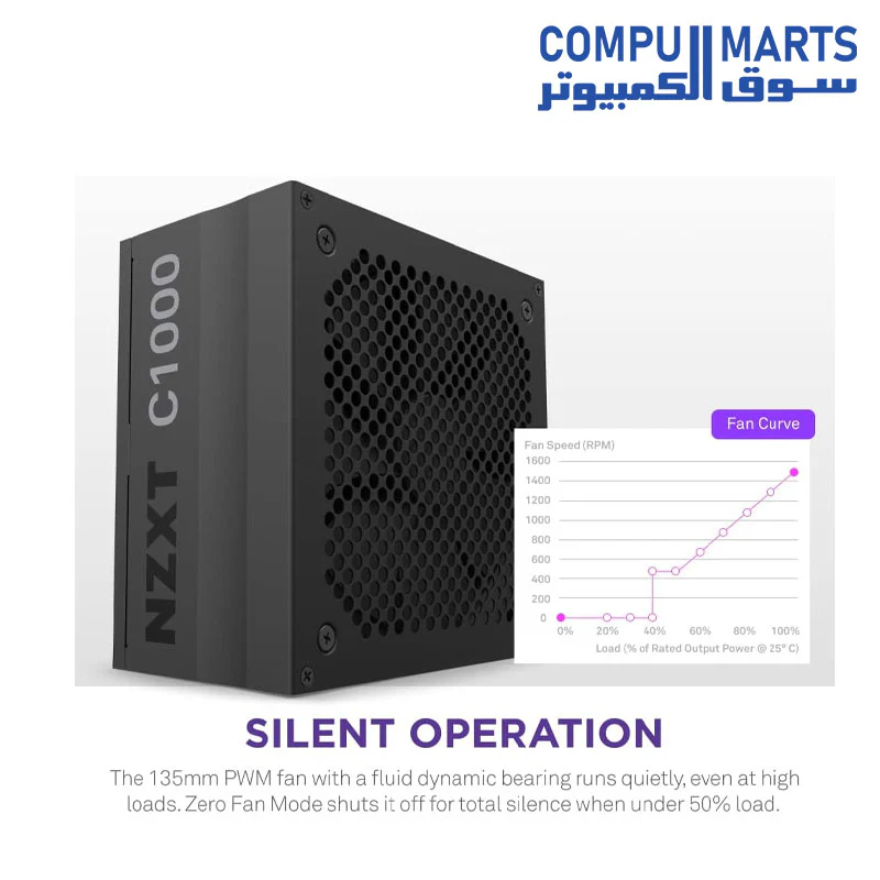 NZXT C Series ATX 3.0 1000W 80 Plus Gold Full Modular Power Supply - Image 4
