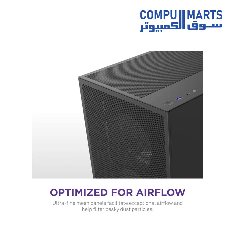 CASE NZXT H5 FLOW EDITION RGB ALL BLACK MID TOWER + VERTCAL GPU NZXT - Image 4