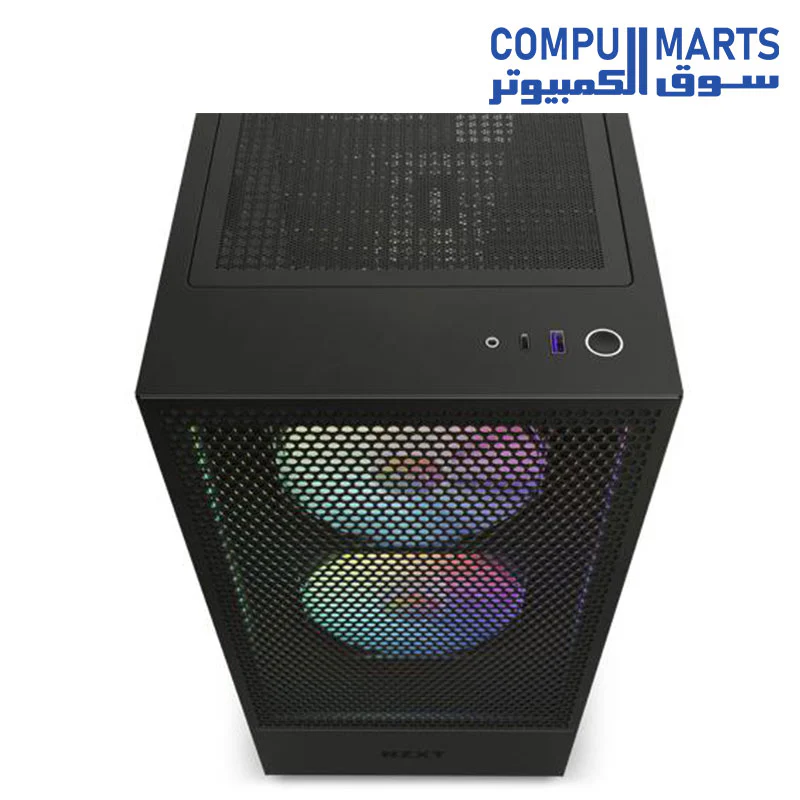 NZXT H5 Flow RGB ATX Mid-Tower Gaming Case - High Airflow, Tempered Glass, Cable Management, 280mm Radiator Support - Image 8