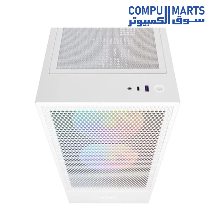 NZXT H5 Flow RGB ATX Mid-Tower Gaming Case - High Airflow, Tempered Glass, Cable Management, 280mm Radiator Support - Image 9