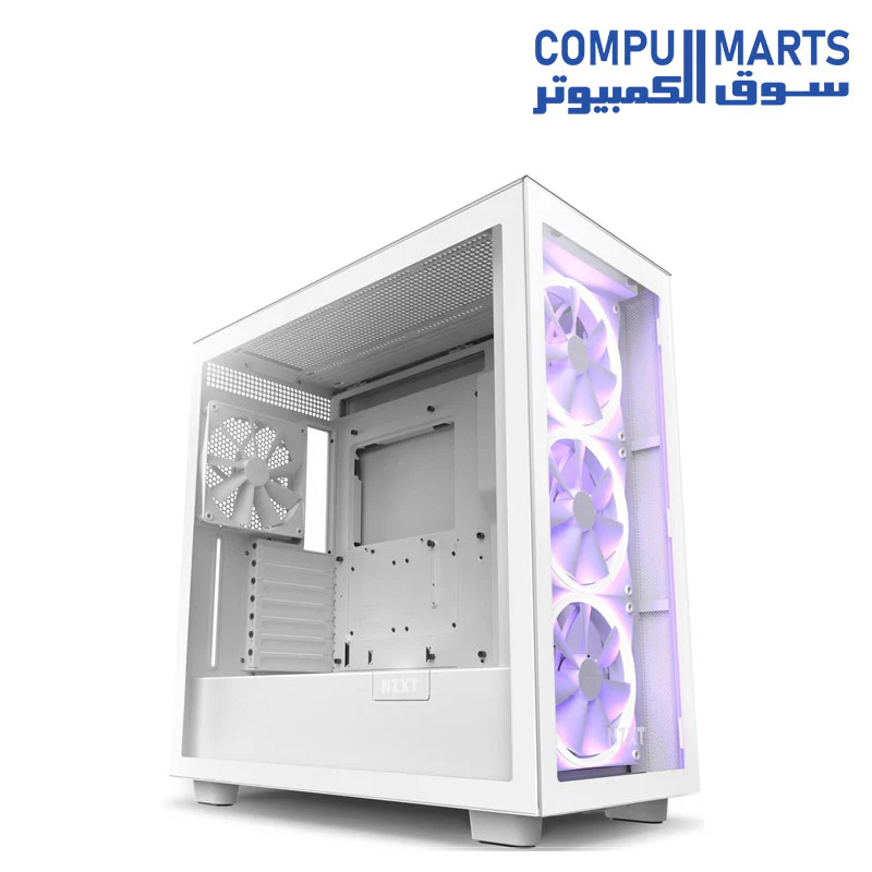 NZXT H7 Elite ATX Tempered Glass Mid Tower Gaming Case w/ 4x140mm Fans (Front 3x140mm RGB) & USB Type-C Port -Matte - Image 4