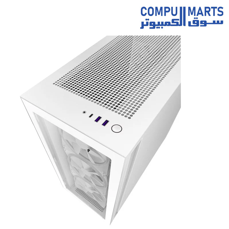 NZXT H7 Elite ATX Tempered Glass Mid Tower Gaming Case w/ 4x140mm Fans (Front 3x140mm RGB) & USB Type-C Port -Matte - Image 5