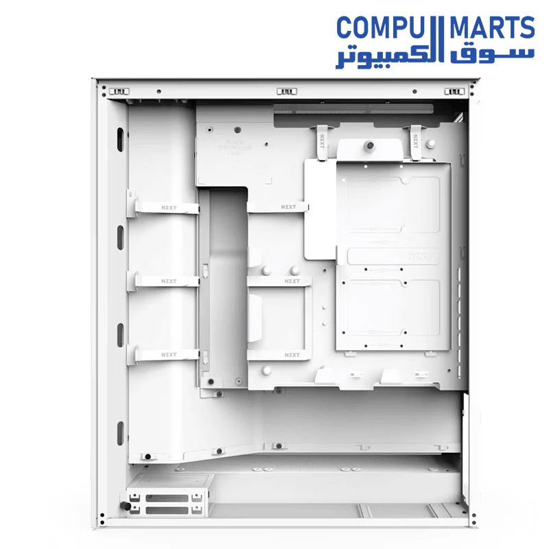 NZXT H7 Flow RGB - Compact ATX Mid-Tower PC Gaming Case – High Airflow Perforated Front Panel – Tempered Glass Side Panel – 3 x F140 RGB Core Fans Included – 360mm Radiator Support - Image 5