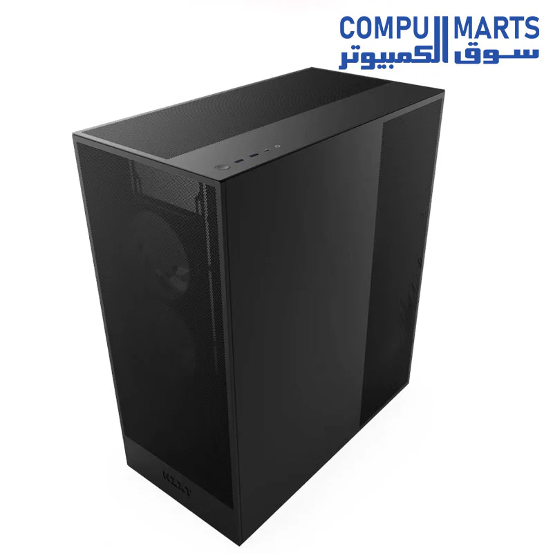 NZXT H7 Flow RGB - Compact ATX Mid-Tower PC Gaming Case – High Airflow Perforated Front Panel – Tempered Glass Side Panel – 3 x F140 RGB Core Fans Included – 360mm Radiator Support - Image 6