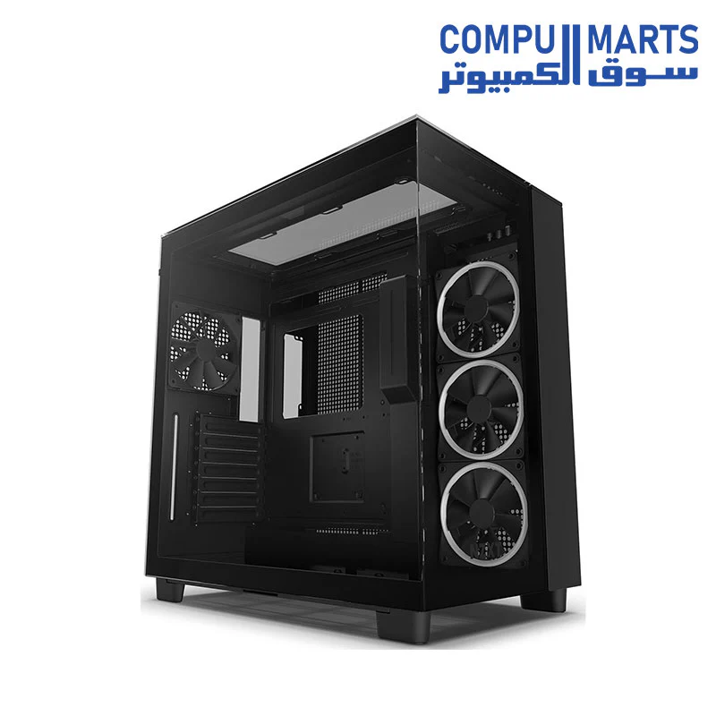 NZXT H9 Elite Premium Dual-Chamber Mid-Tower Tempered Glass Mid Tower Gaming Case w/ 3xF120 RGB Duo + F120Q Rear Fans & USB Type-C Port - Image 2