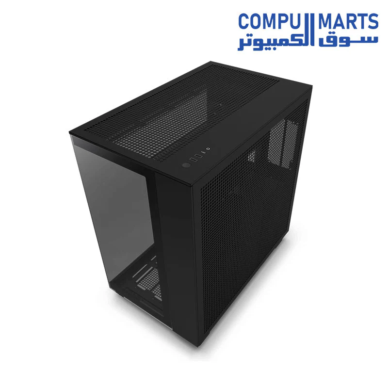 NZXT H9 Flow Perforated Dual-Chamber Mid-Tower Tempered Glass Mid Tower Gaming Case w/ 4xF120Q Fans & USB Type-C Port - Image 4