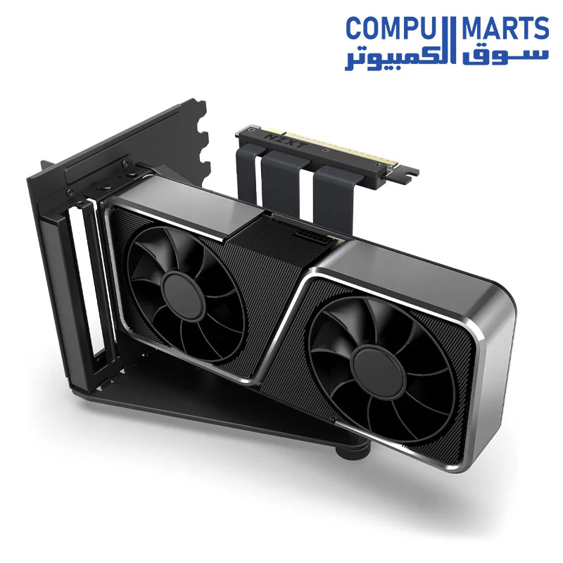 NZXT Vertical GPU Mounting Kit - AB-RH175-W1-175 mm PCIe 4.0x16 Riser Cable - GPU Holder - Sturdy Steel Bracket - Image 3
