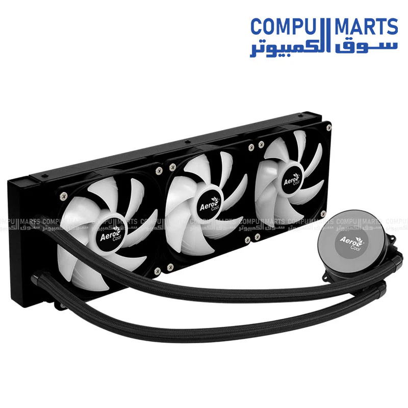 AeroCool Oasis L360 Liquid CPU Cooler – 360mm AIO – Black / White – 300W TDP – Hydraulic Bearing Fans – Intel & AMD Compatible - Image 3