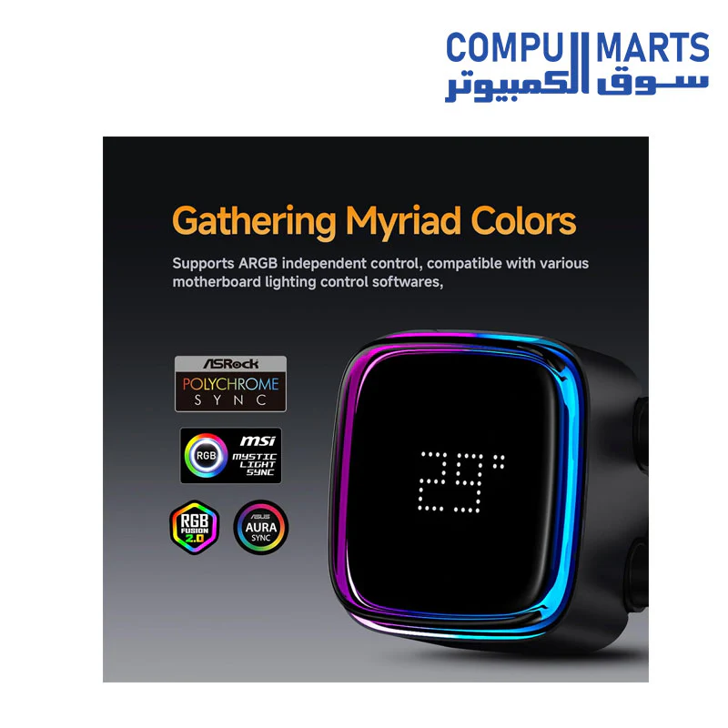 Ocypus Iota L36 BK Liquid CPU Cooler with Digital Display - Image 4